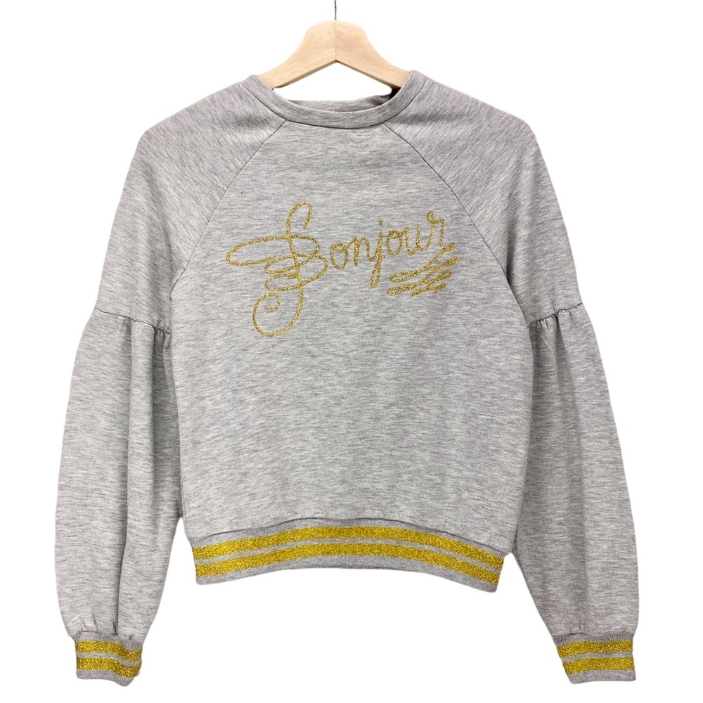 Disney Princess Belle Sweatshirt Heather Gray Girls Size XS